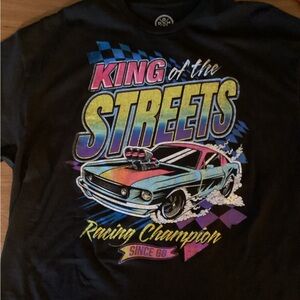 DOM King of the Streets Racing Champion. (2XL) Black Graphic Tee